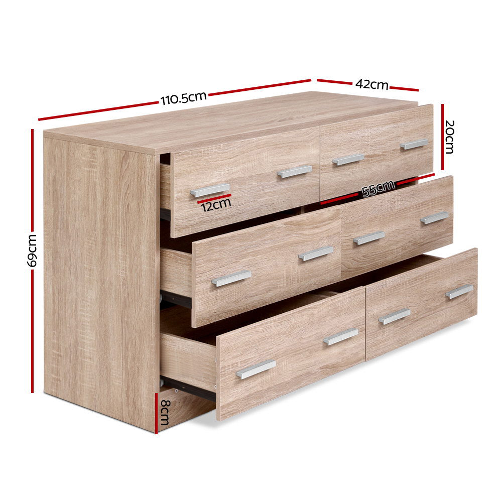 Korra 6 Chest of Drawers - VEDA Pine