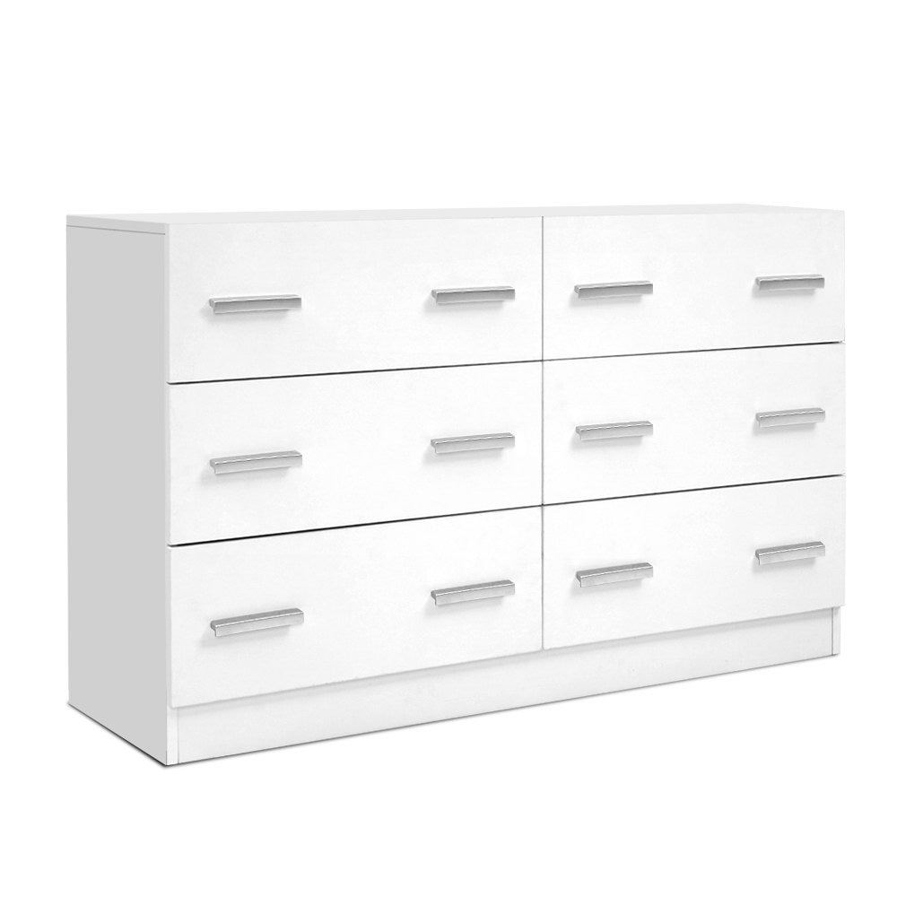 Korra 6 Chest of Drawers - VEDA White