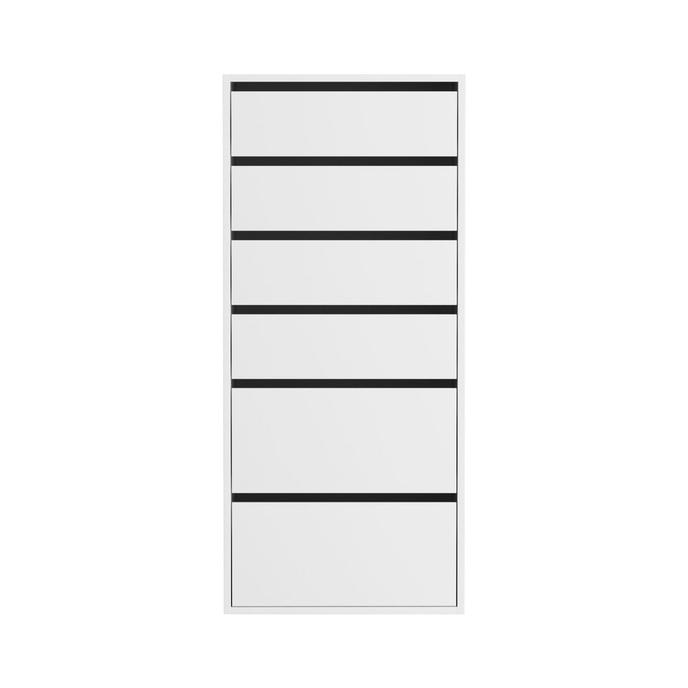 Korra 6 Chest of Drawers Dresser Tallboy White