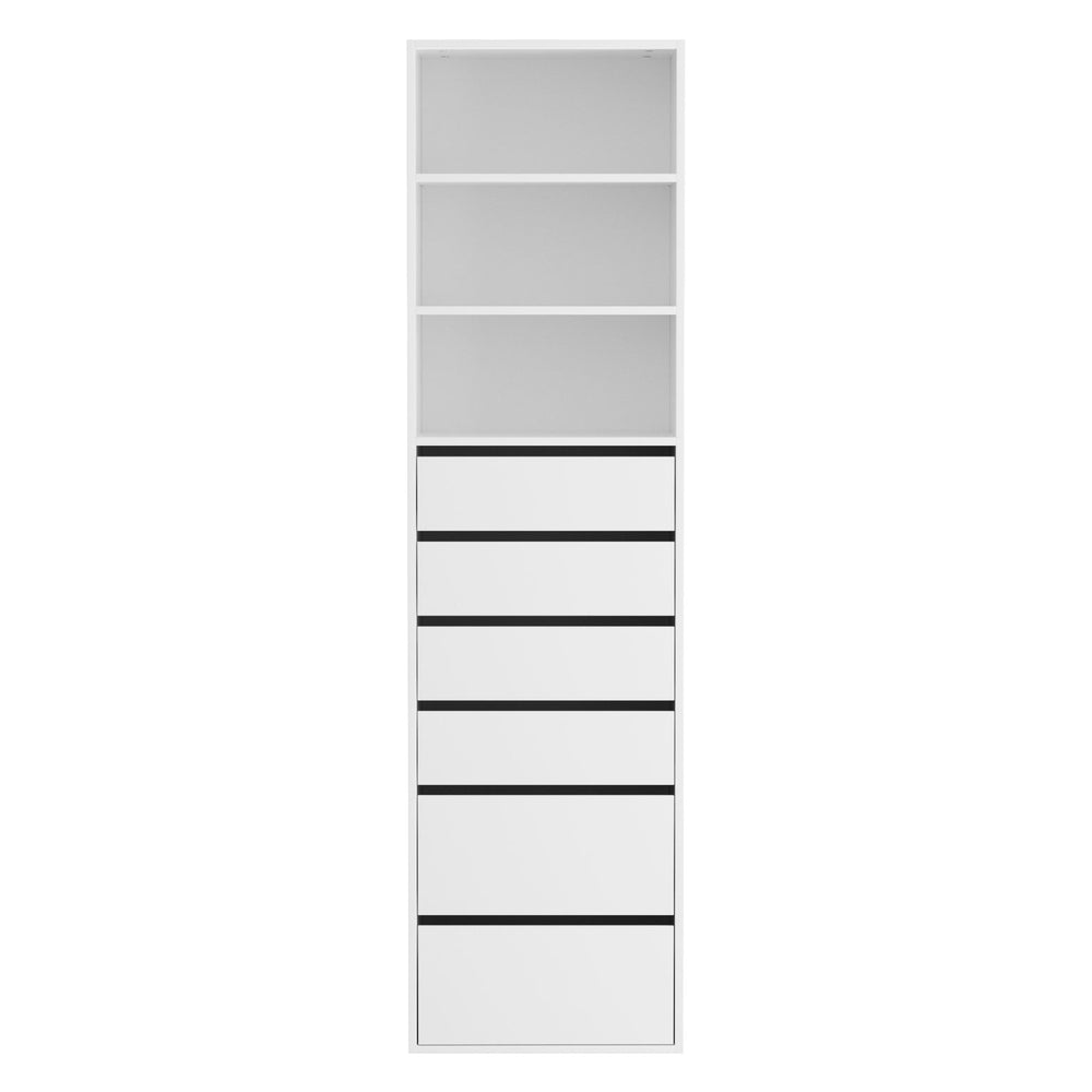 Korra 6 Chest of Drawers Tallboy Cabinet White