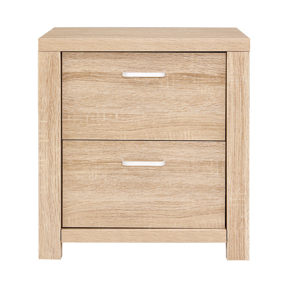 Korra Bedside Table 2 Drawers - MAXI Pine