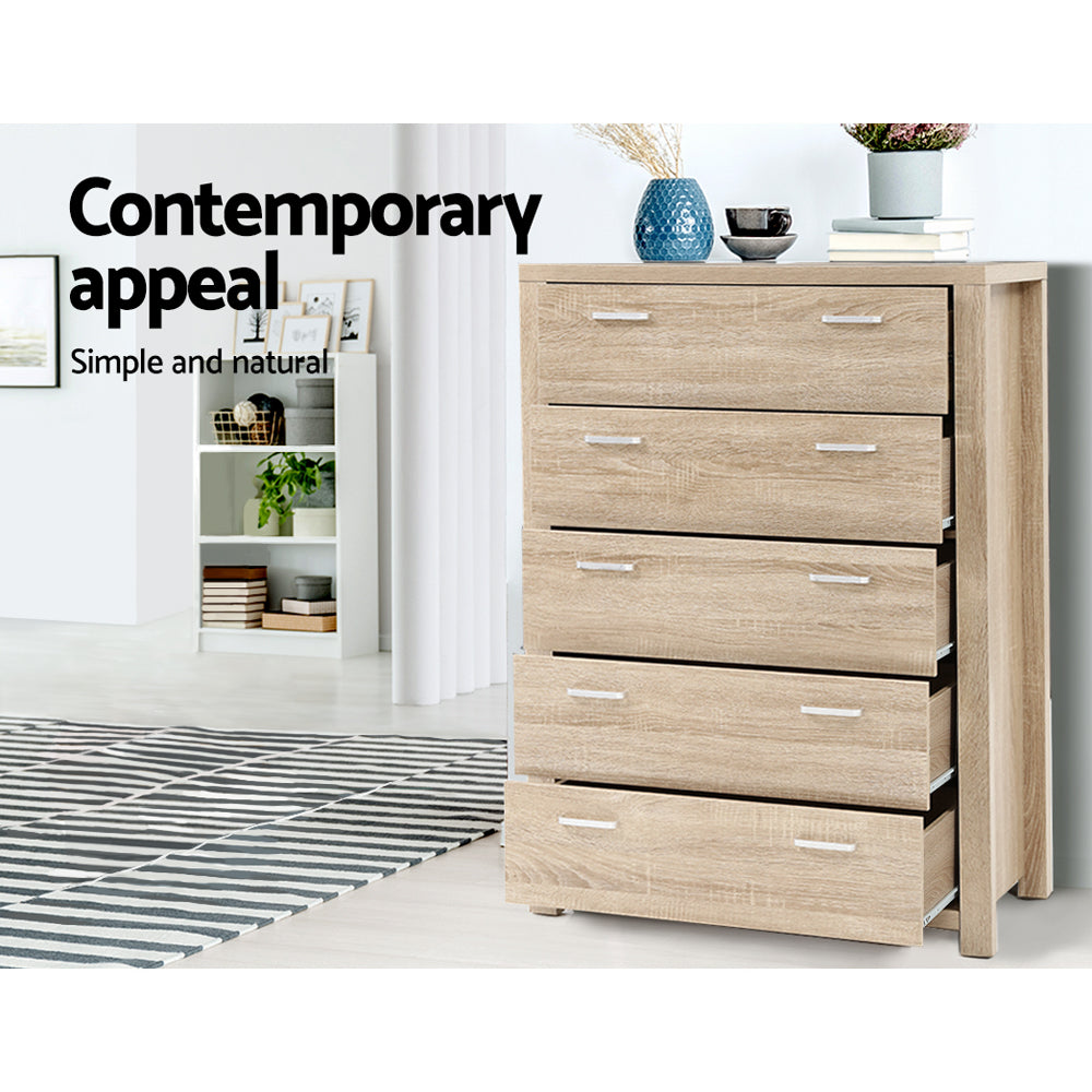 Korra 5 Chest of Drawers - MAXI Pine