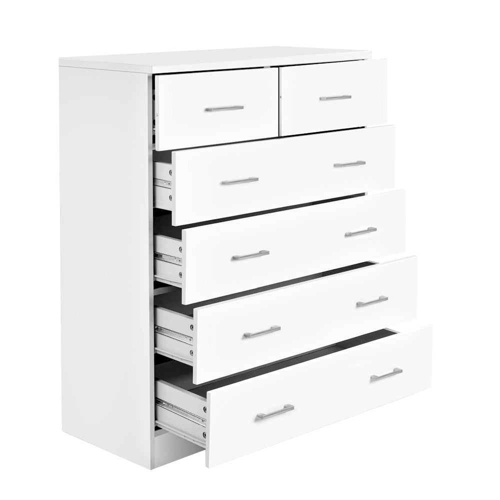 Korra 6 Chest of Drawers - ANDES White