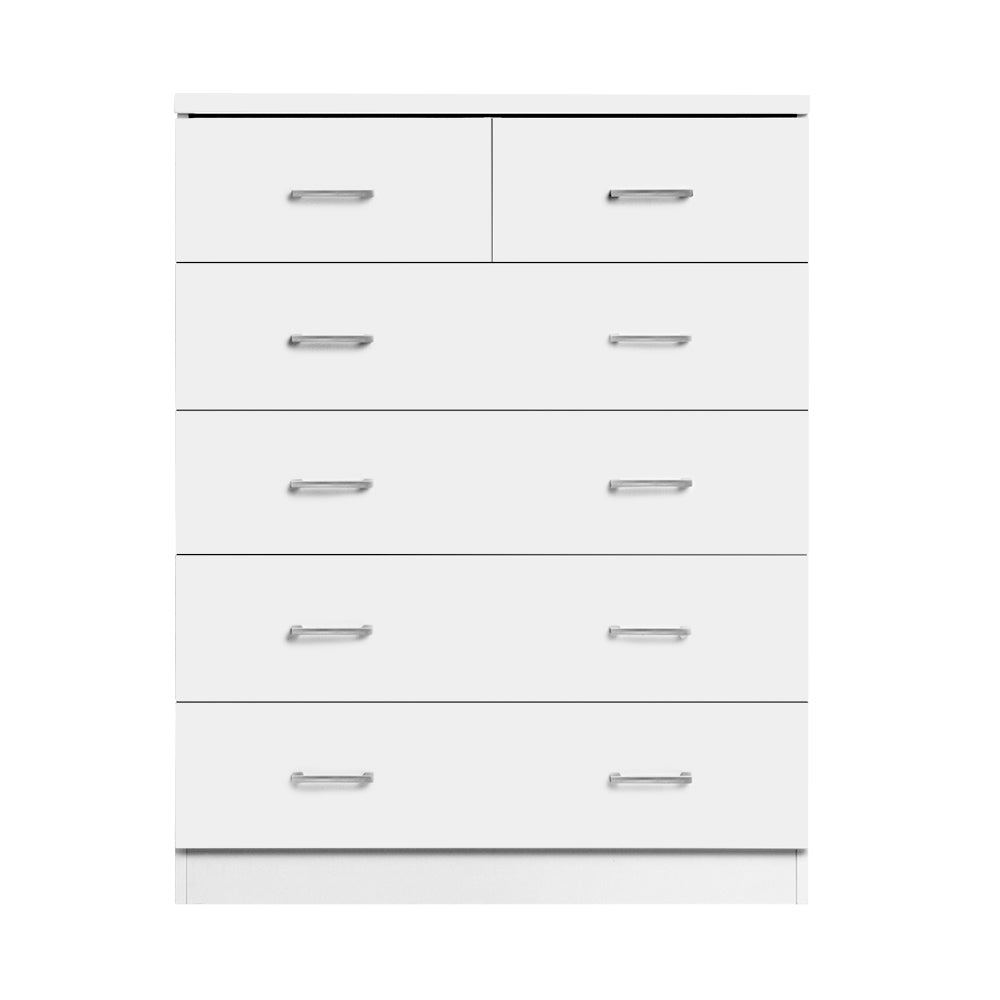 Korra 6 Chest of Drawers - ANDES White
