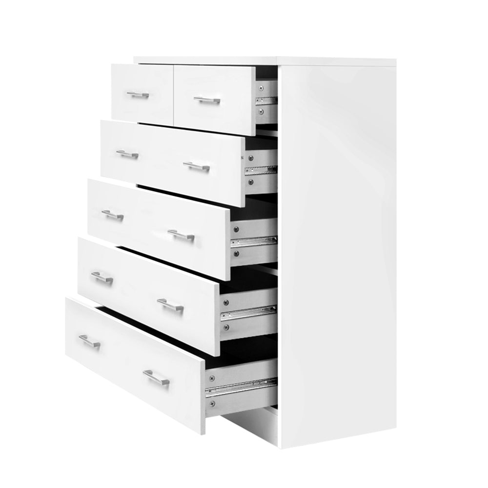 Korra 6 Chest of Drawers - ANDES White