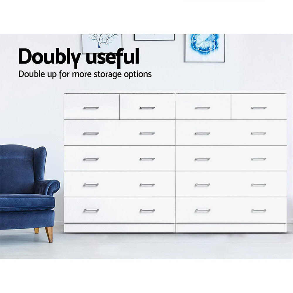 Korra 6 Chest of Drawers - ANDES White