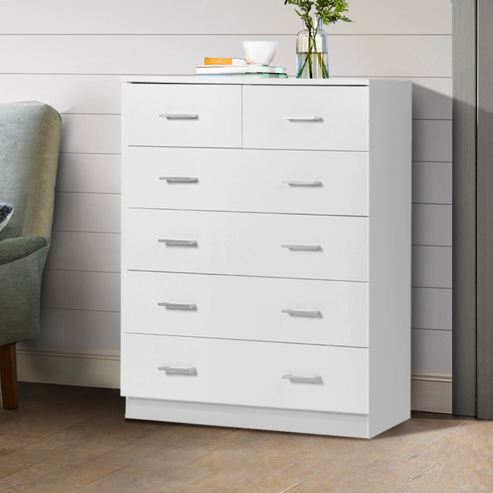 Korra 6 Chest of Drawers - ANDES White