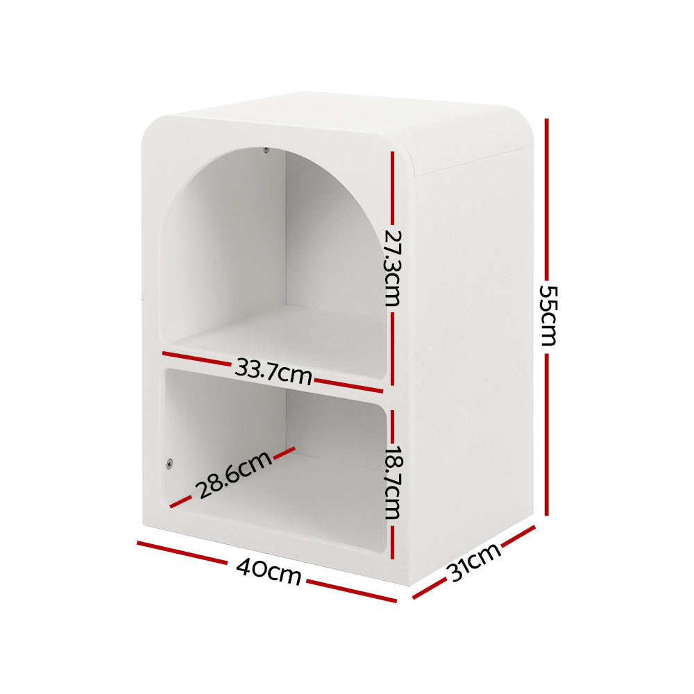 Korra Nightstand - White Arched