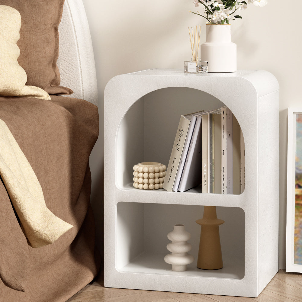 Korra Nightstand - White Arched