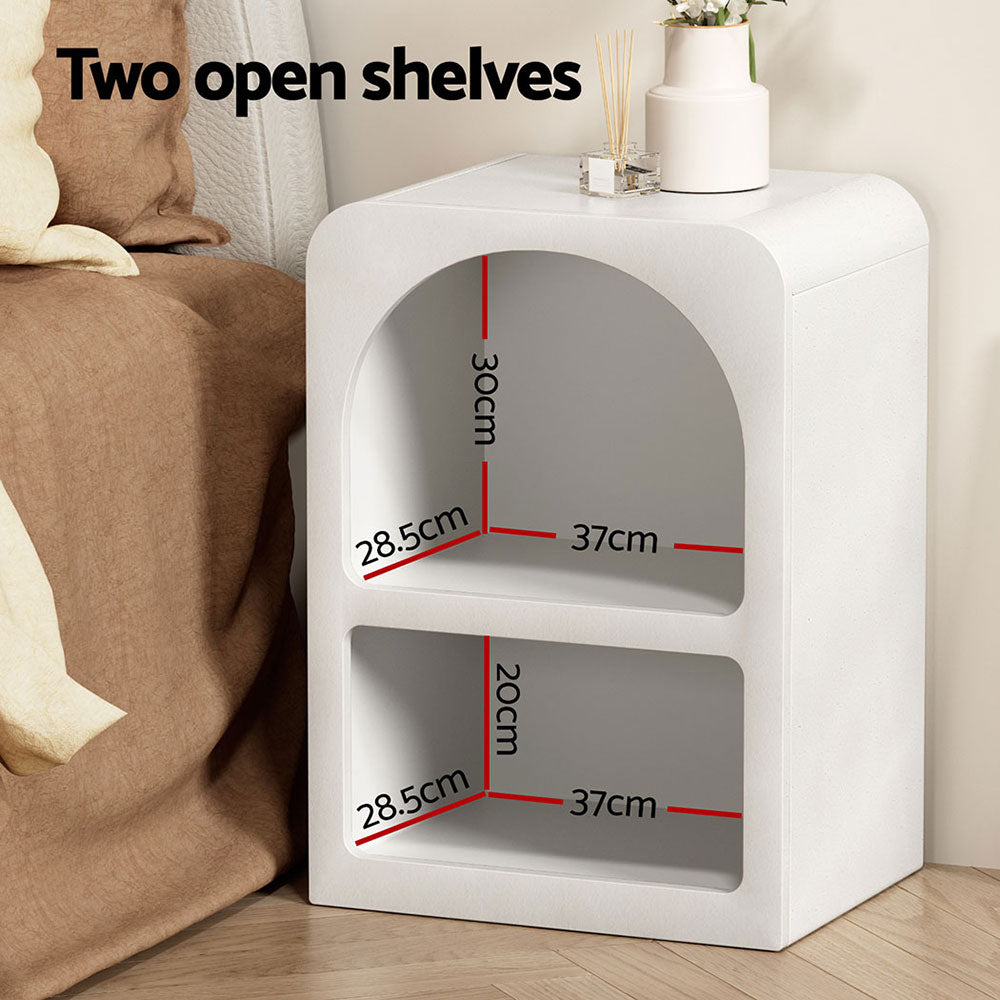 Korra Nightstand - White Arched