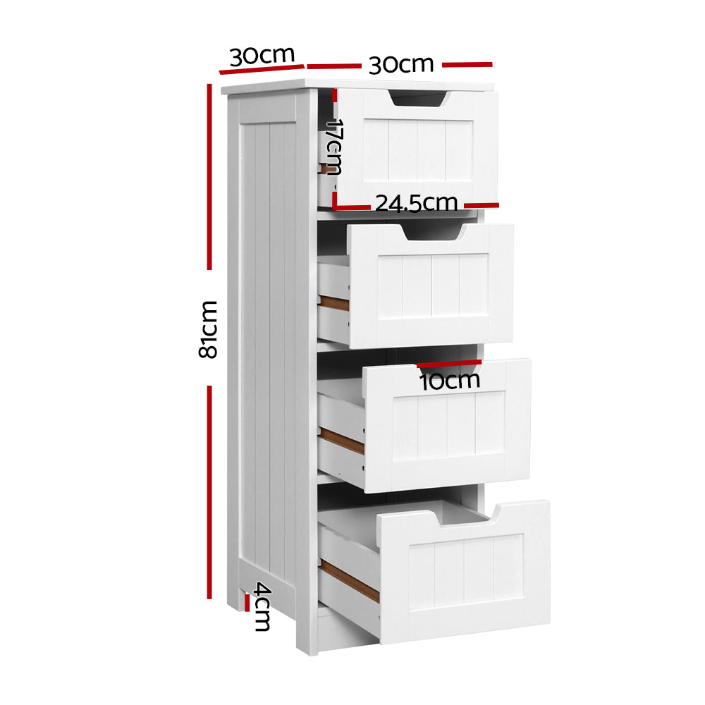 Korra 4 Chest of Drawers - LEESA White