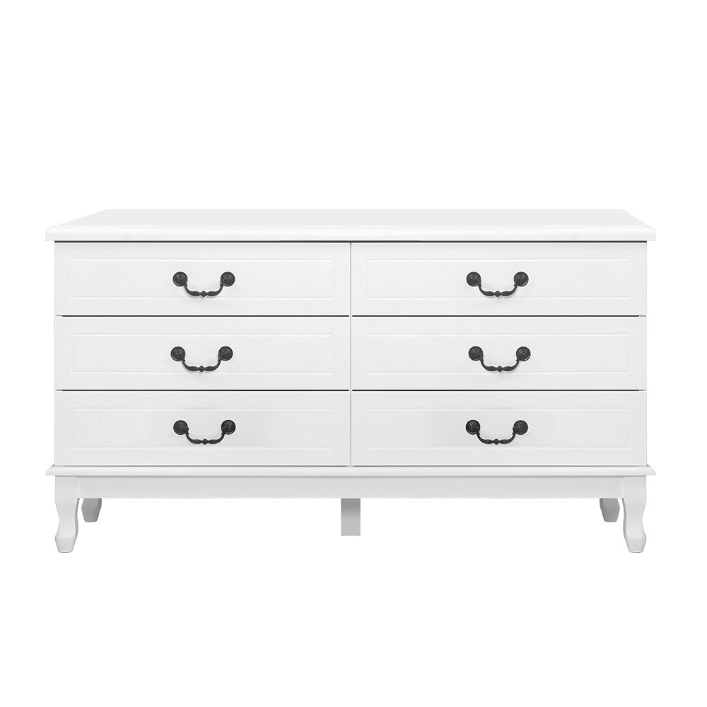 Korra 6 Chest of Drawers - KUBI White