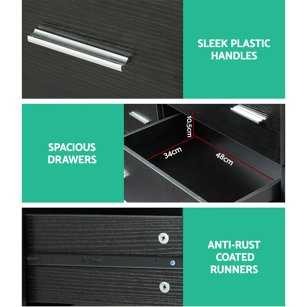 Korra 6 Chest of Drawers - VEDA Black