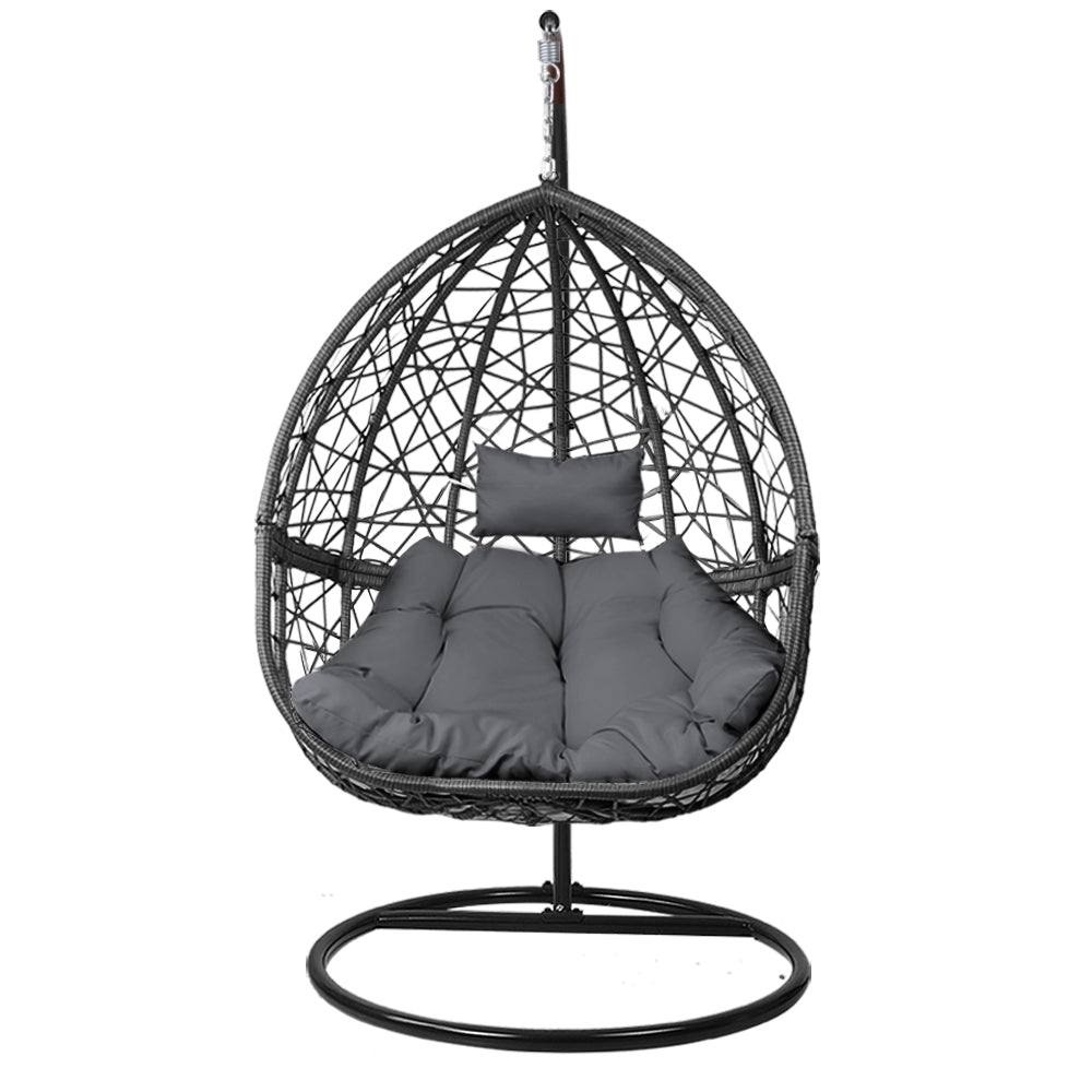 LUNA COCOON EGG SWING CHAIR - GREY