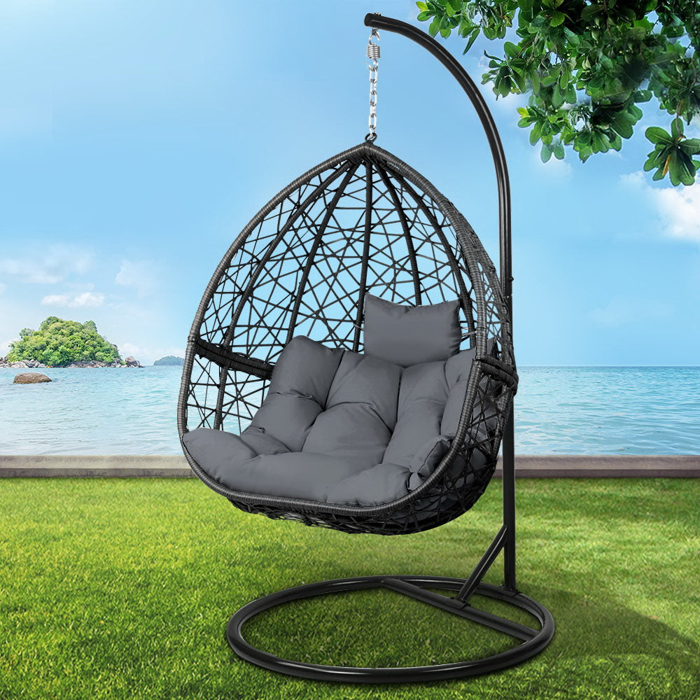LUNA COCOON EGG SWING CHAIR - GREY