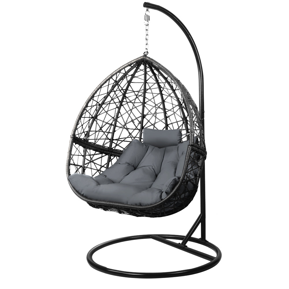 LUNA COCOON EGG SWING CHAIR - GREY