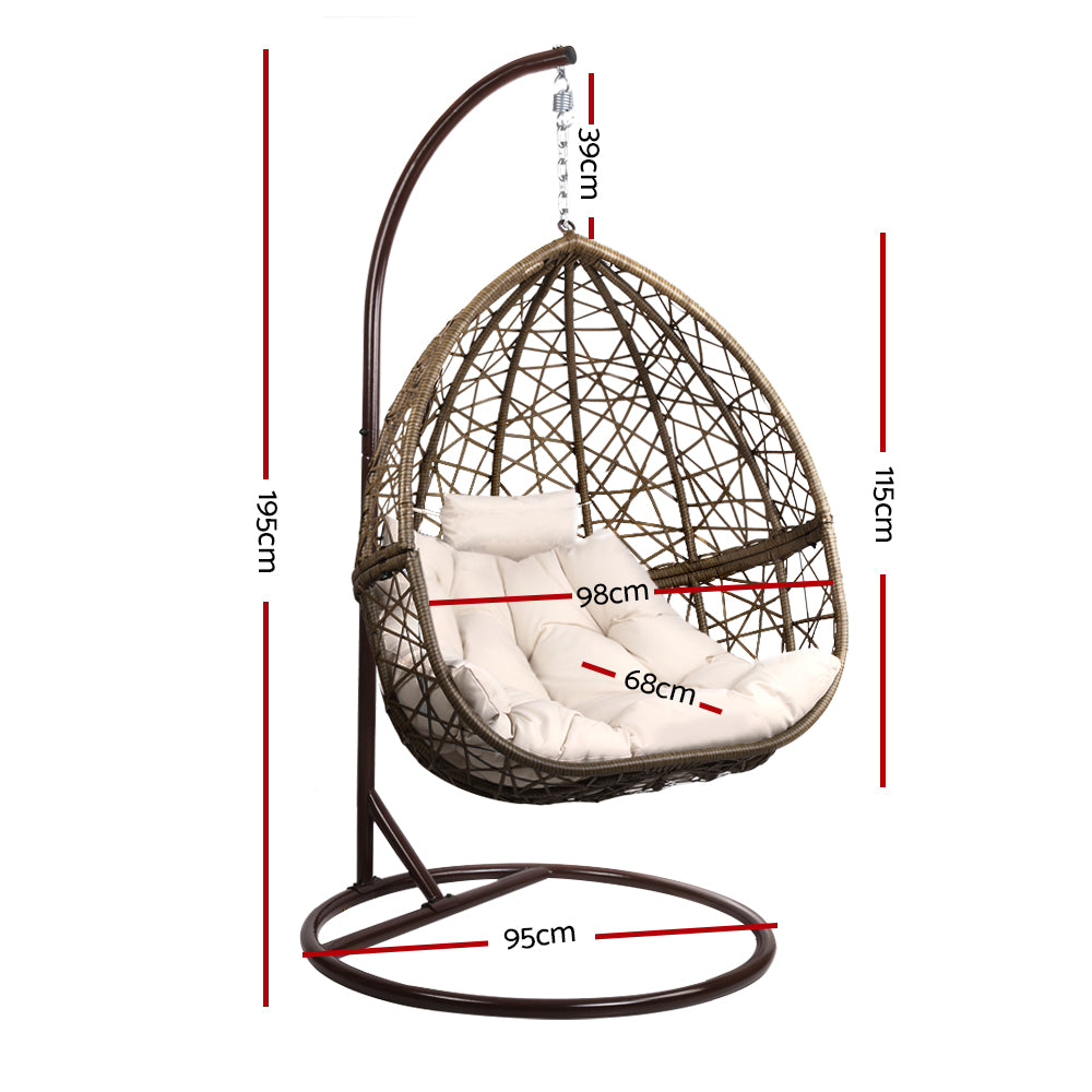 Luna Cocoon Egg Swing Chair - Latte