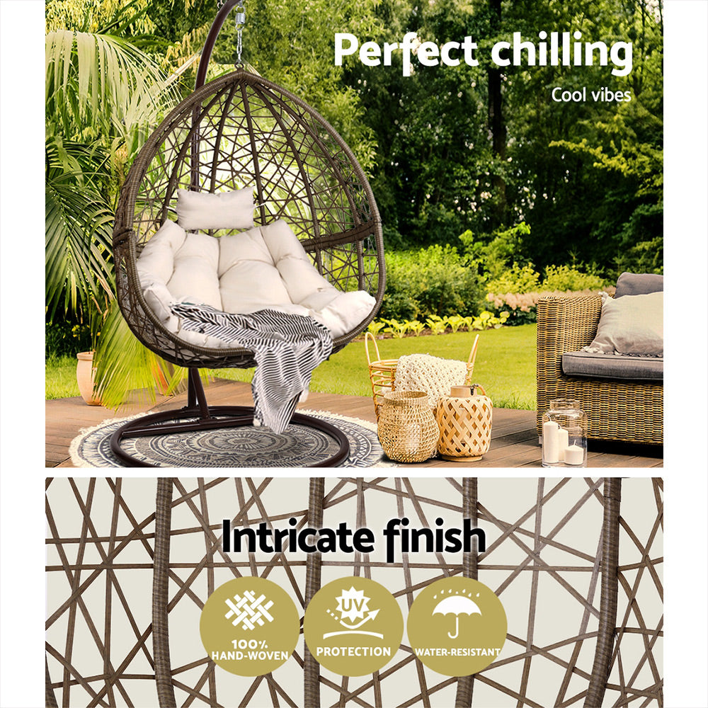 Luna Cocoon Egg Swing Chair - Latte