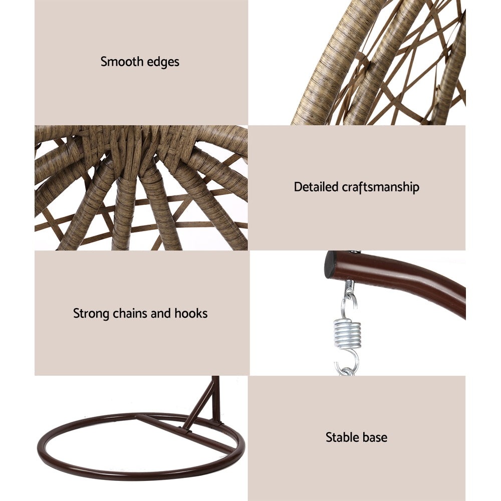 Luna Cocoon Egg Swing Chair - Latte