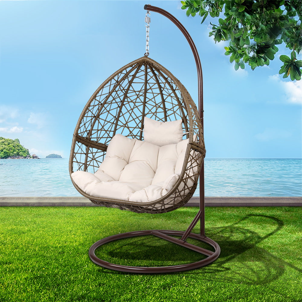Luna Cocoon Egg Swing Chair - Latte