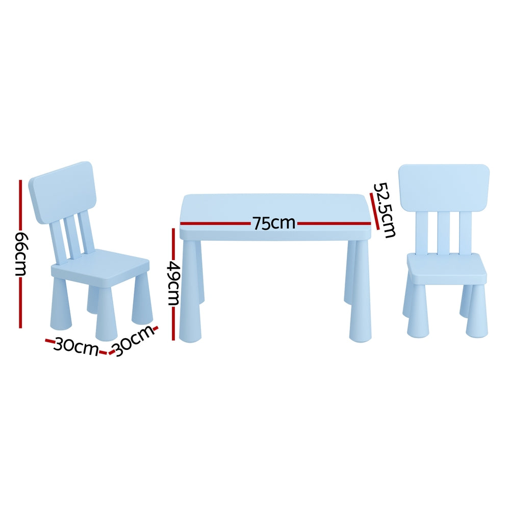 Korra Kids Table and Chairs - Blue