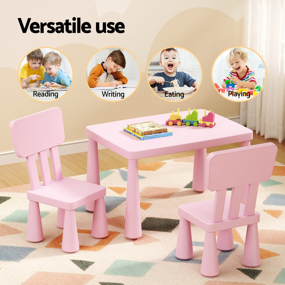 Korra Kids Table and Chairs - Pink