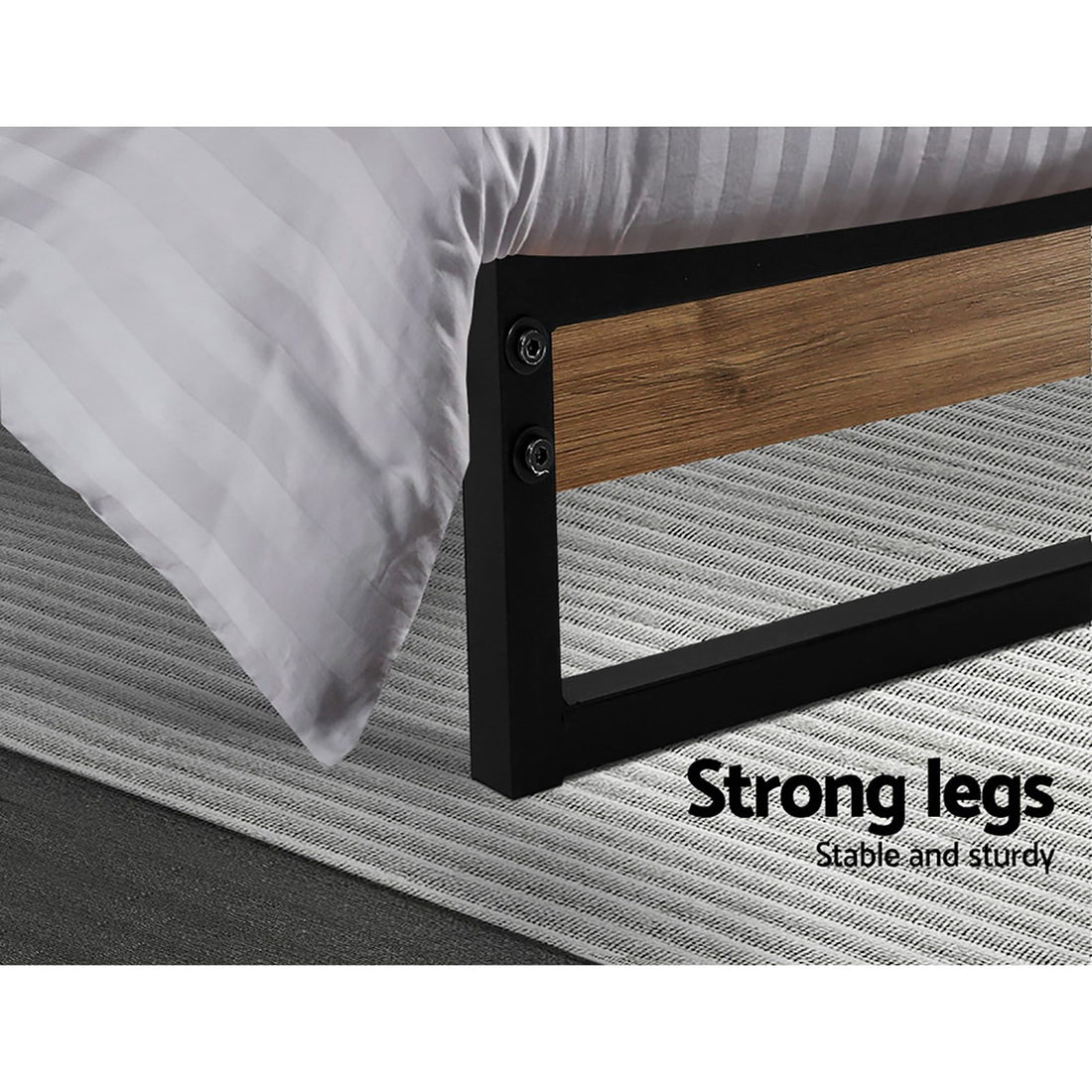 Korra Bed Frame King Size Metal Frame DANE