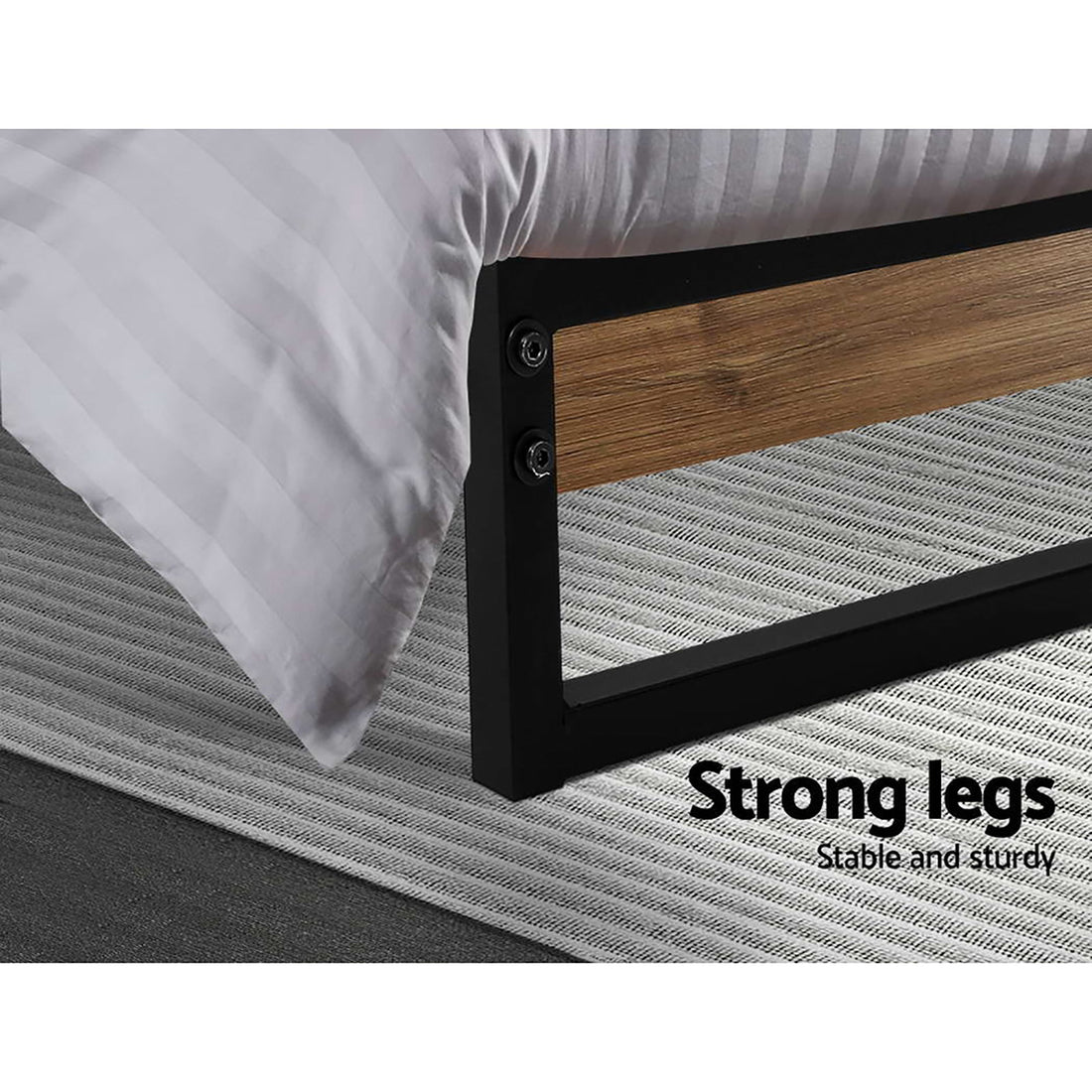 Korra Bed Frame Single Size Metal Bed Frame DANE