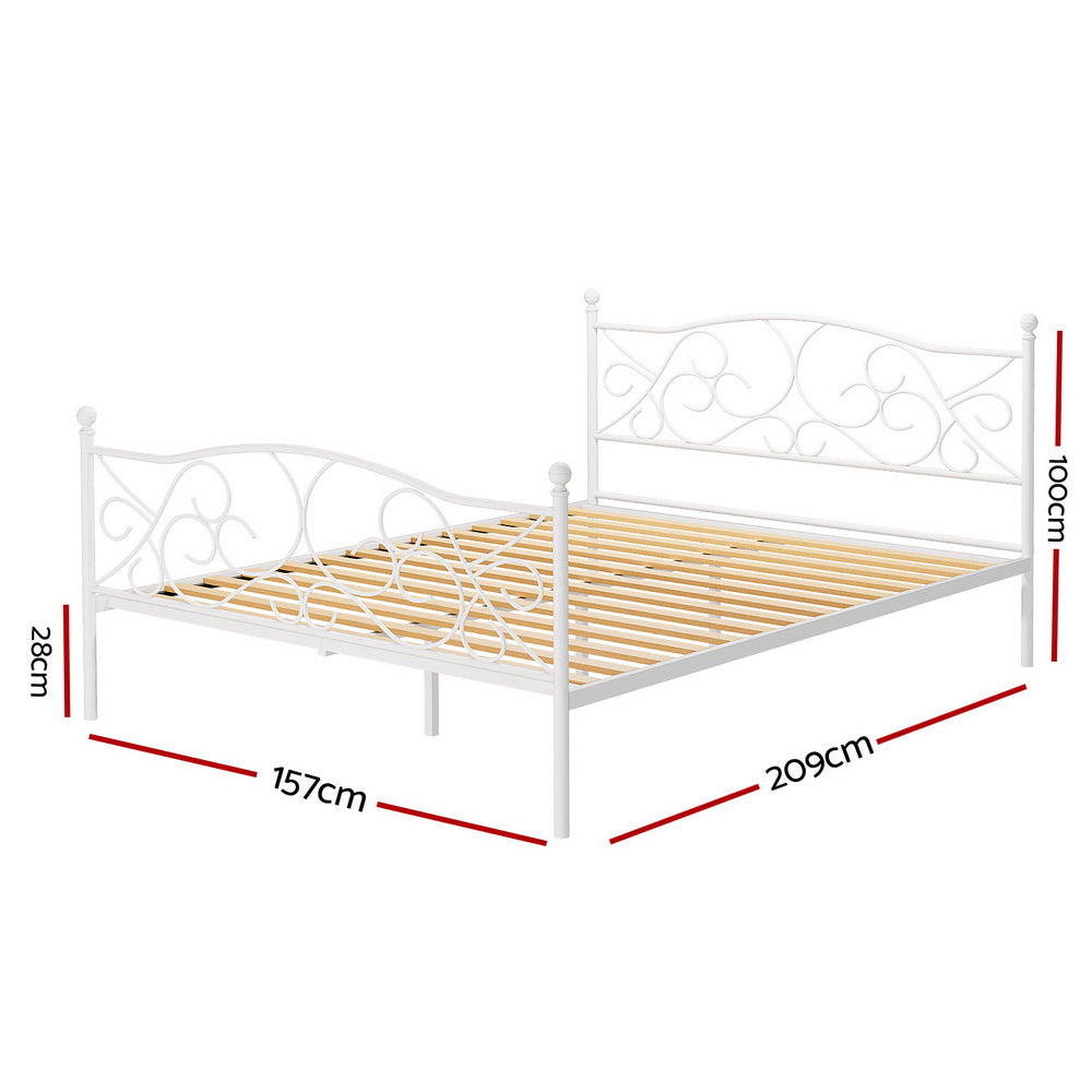 Korra Bed Frame Queen Size Metal Frame GROA