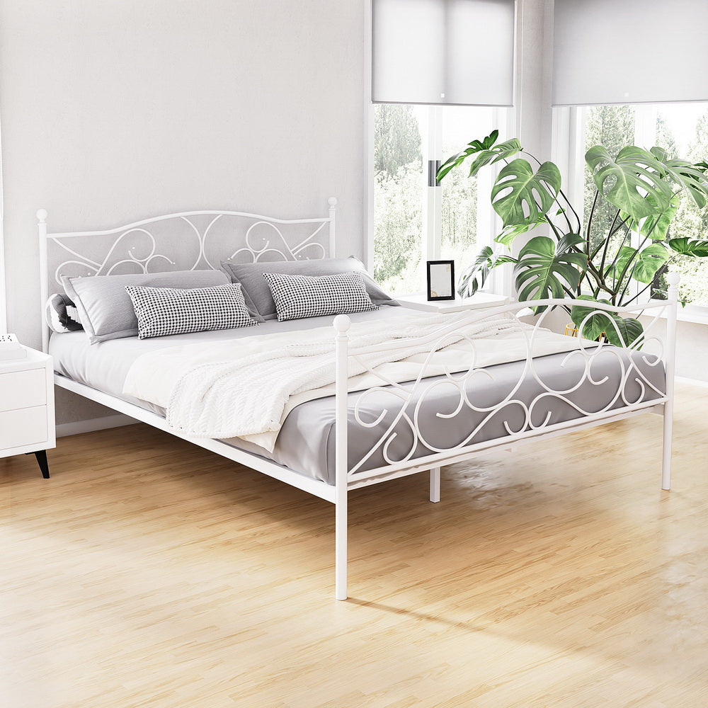 Korra Bed Frame Queen Size Metal Frame GROA