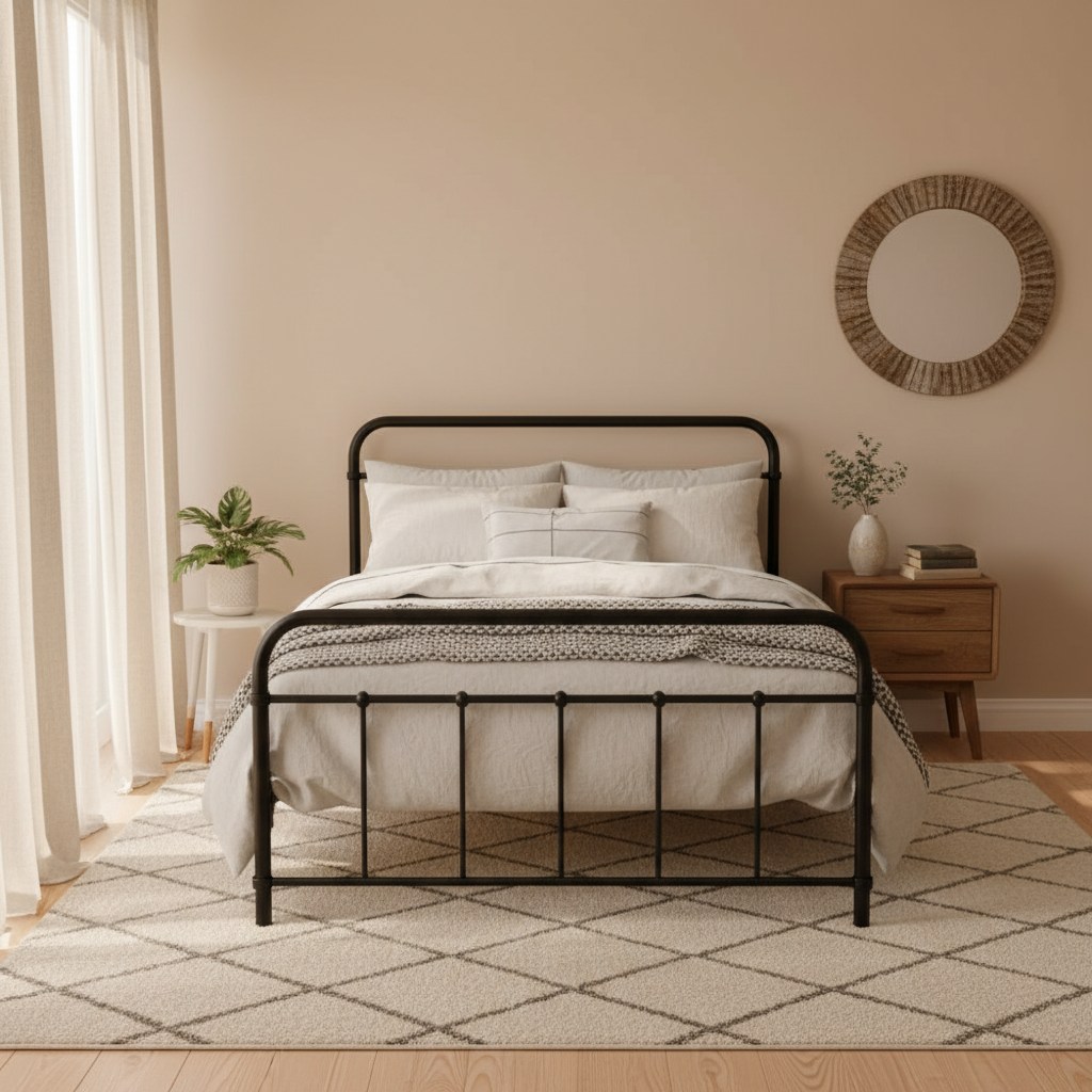 Urban Iron King Single Bed Frame - Black