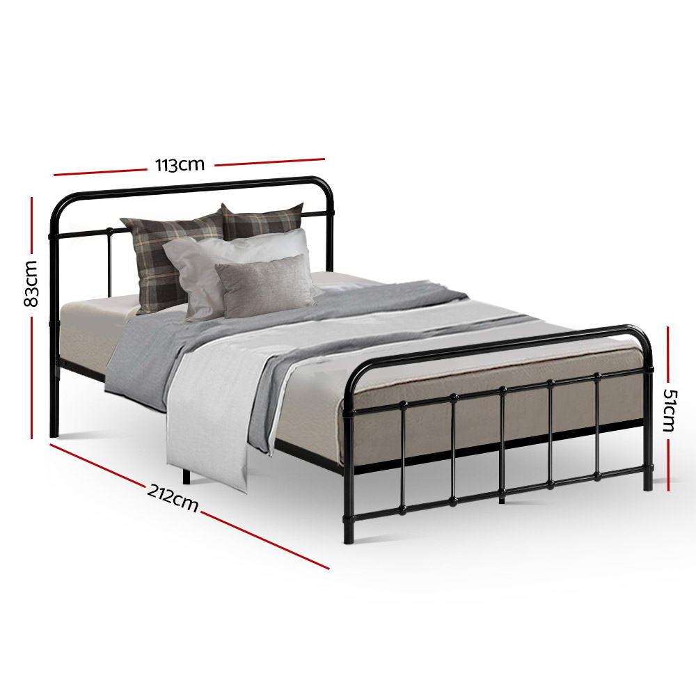 Urban Iron King Single Bed Frame - Black