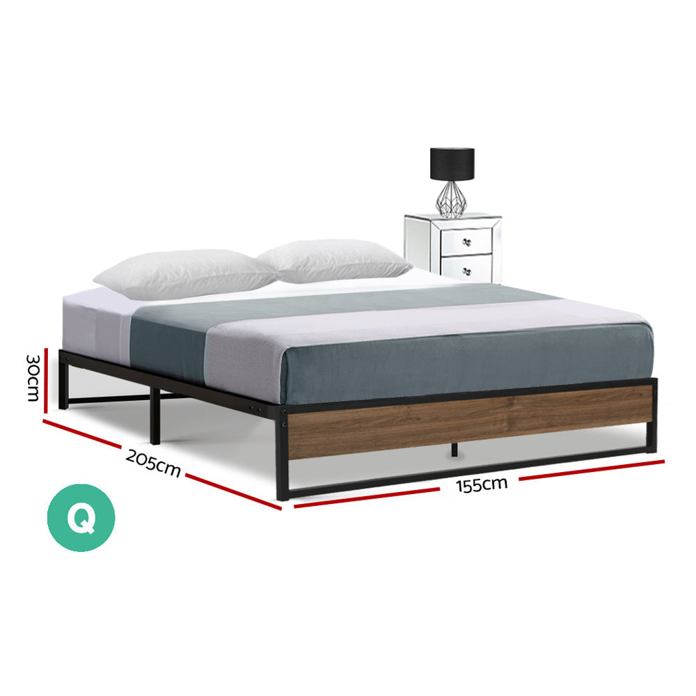 Korra Bed Frame Metal Frame Bed Base OSLO - Queen
