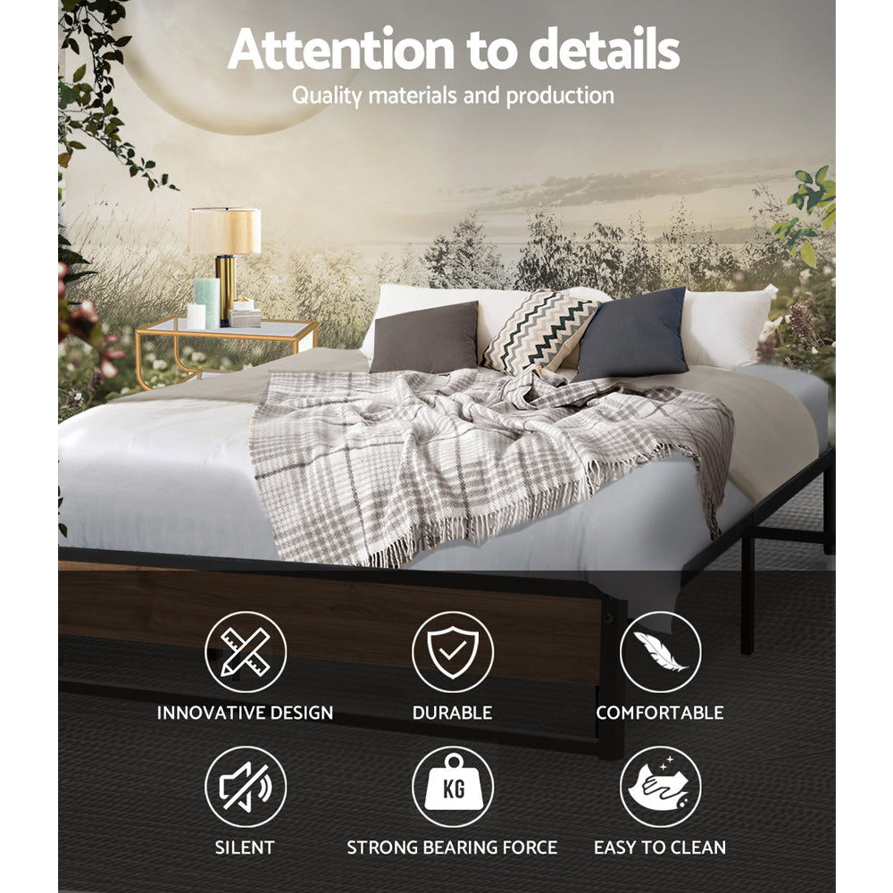 Korra Bed Frame Metal Frame Bed Base OSLO - Queen