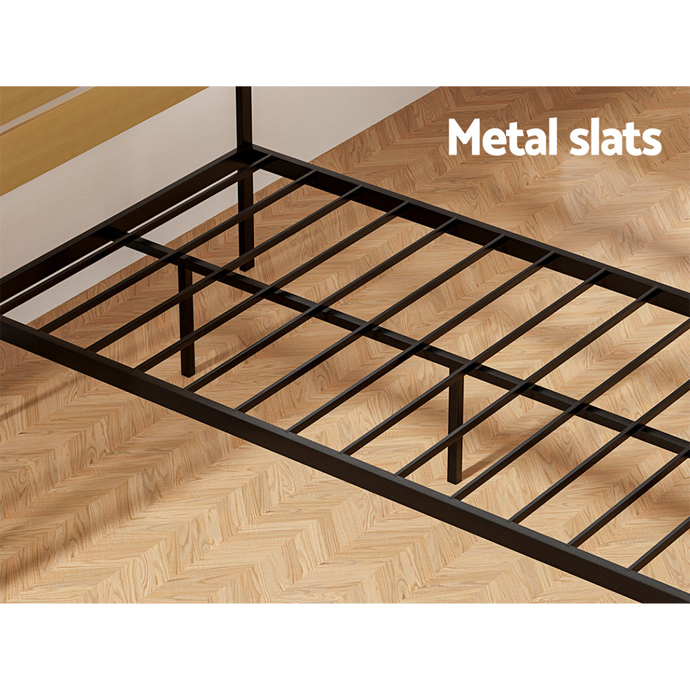 Korra Bed Frame King Single Size Metal Base Mattress Platform Foundation PAULA
