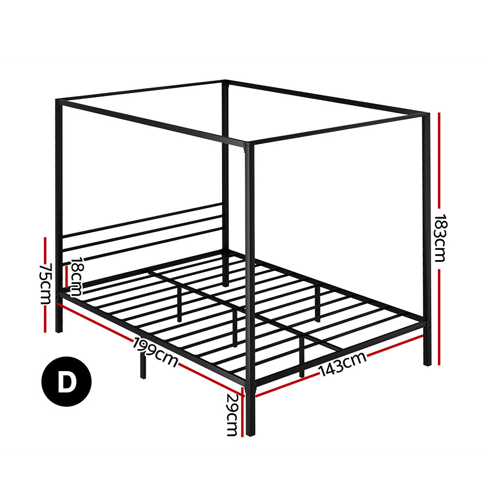 Korra Bed Frame Double Size Metal Frame POCHY