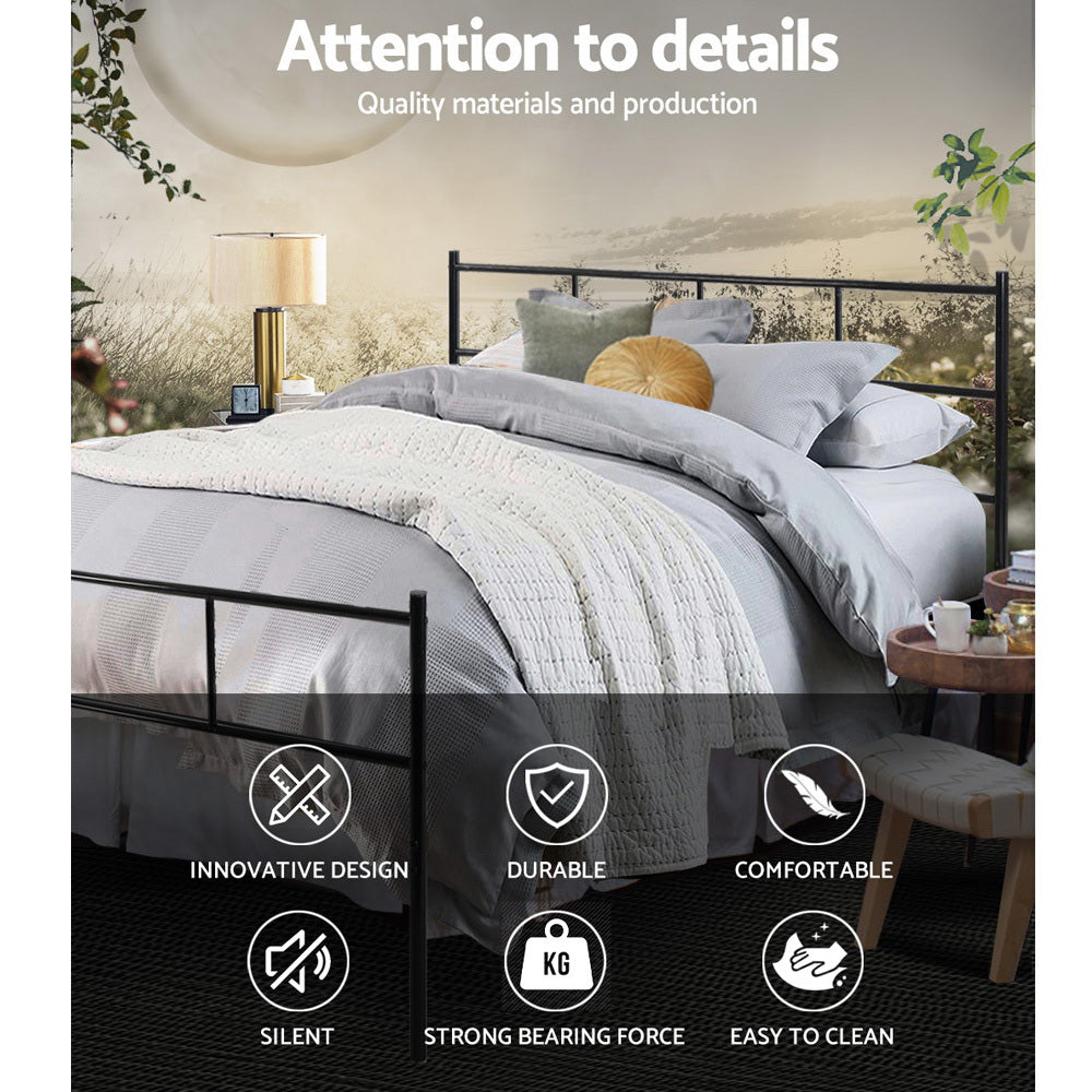 Korra Bed Frame Double Metal Bed Frames SOL