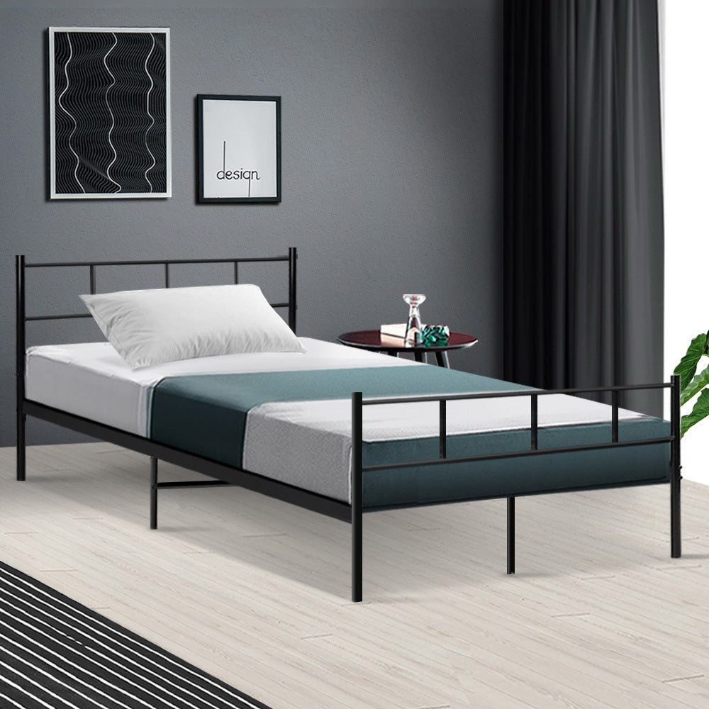 Korra Bed Frame King Single Metal Bed Frames SOL