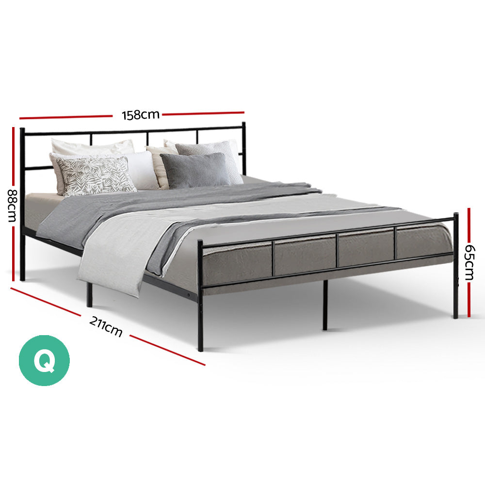 Korra Bed Frame Queen Metal Bed Frames SOL