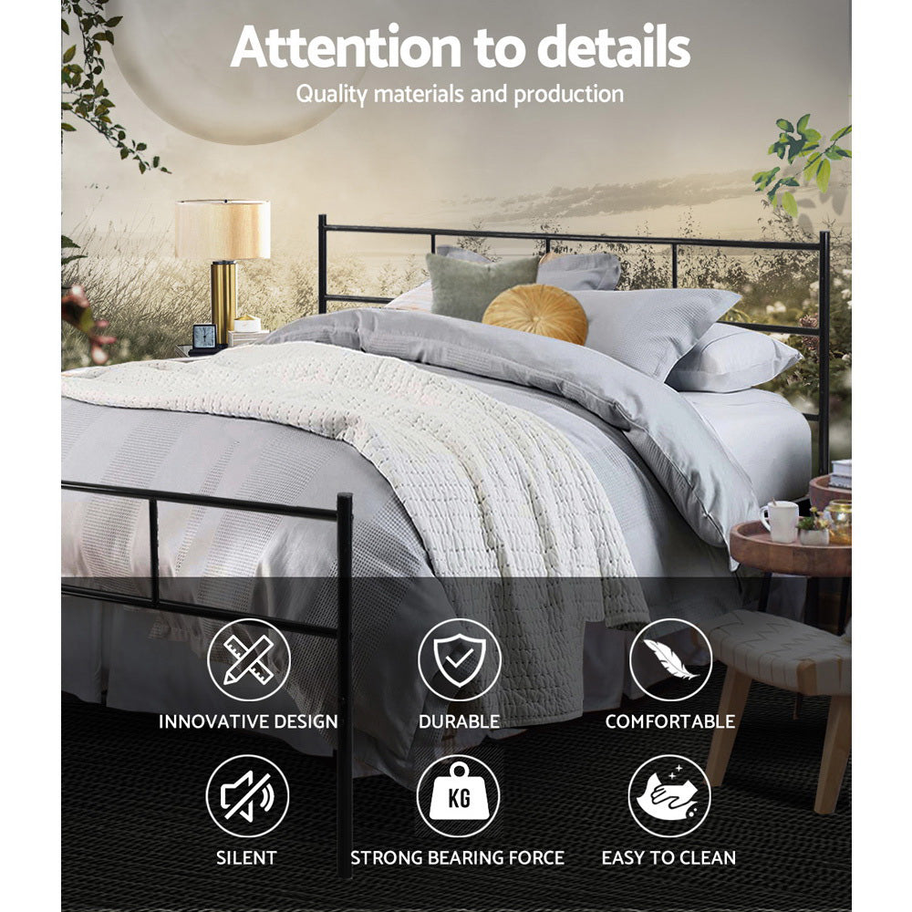 Korra Bed Frame Queen Metal Bed Frames SOL