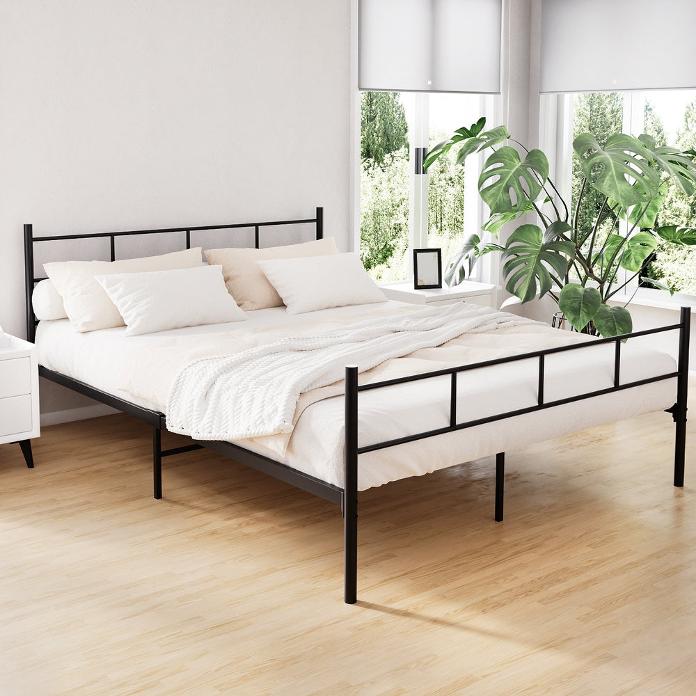 Korra Bed Frame Queen Metal Bed Frames SOL