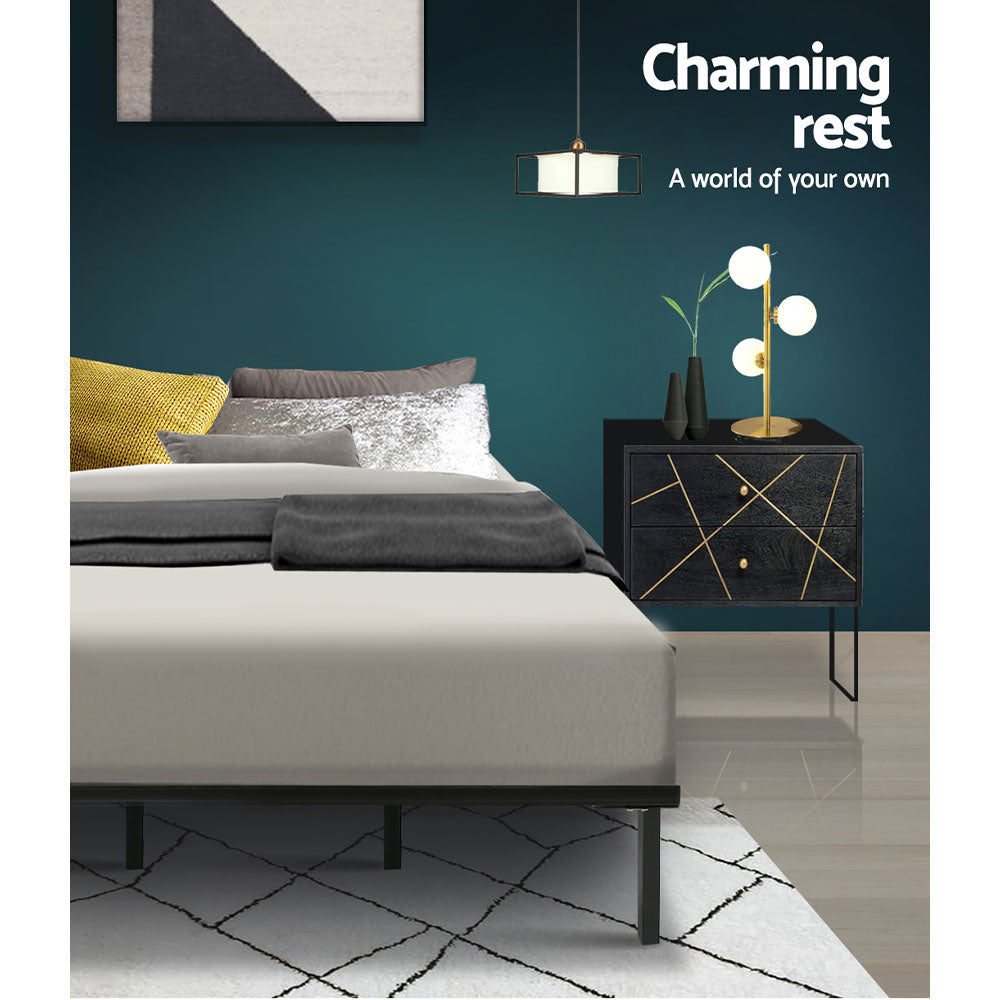 Korra Bed Frame Queen Size Metal Frame TED