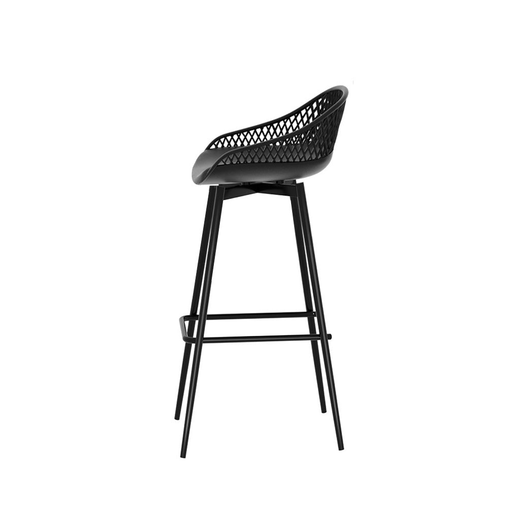 Terrace Sol Outdoor Bar Stools x 4 - Black