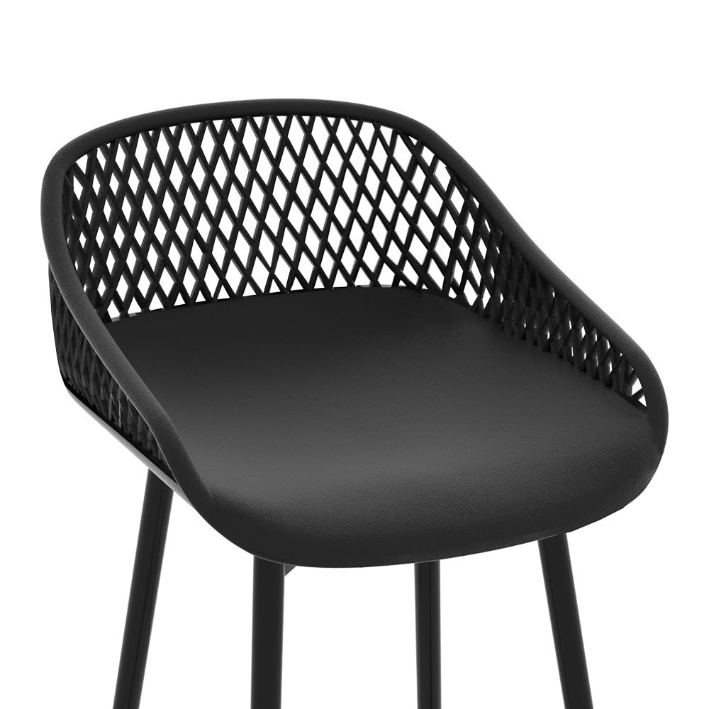 Terrace Sol Outdoor Bar Stools x 4 - Black