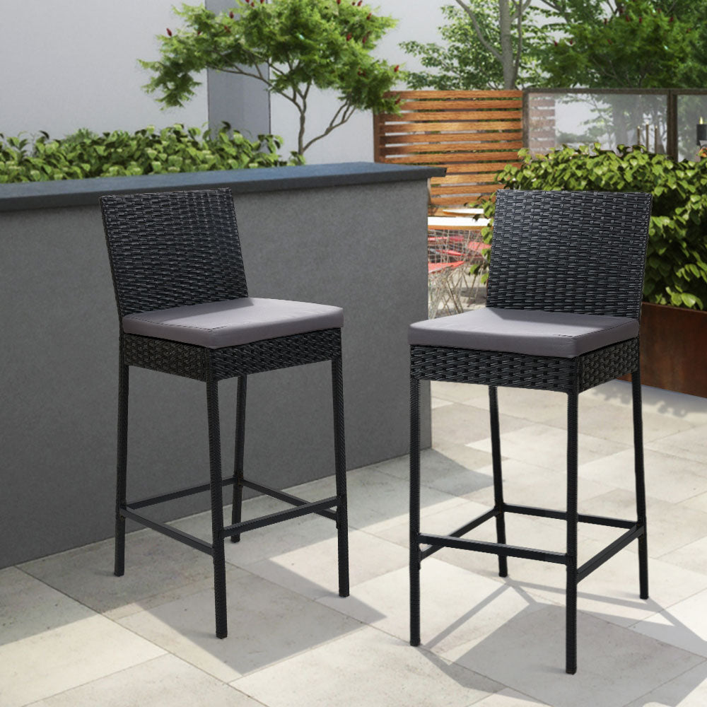 Oasis Ridge Bar Stool x 2 - Rattan