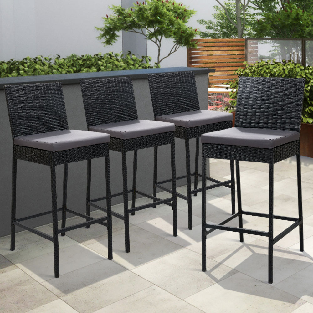 Oasis Ridge Bar Stool x 4 - Rattan