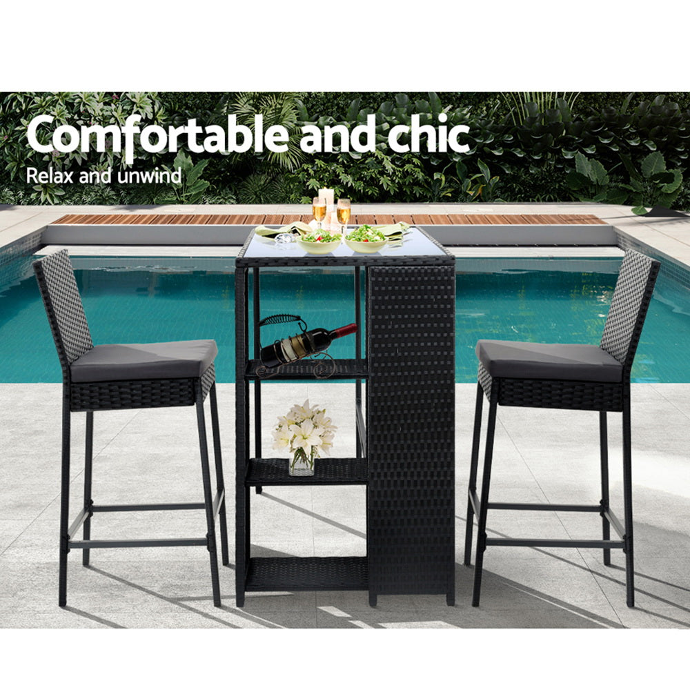 Riviera Outdoor Bar Set (3 Piece)