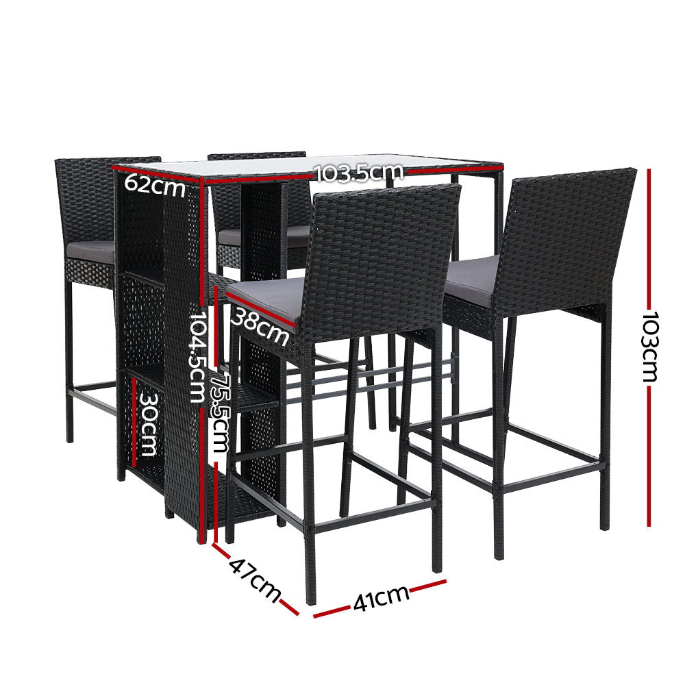 Riviera Outdoor Bar Set (5-Piece )