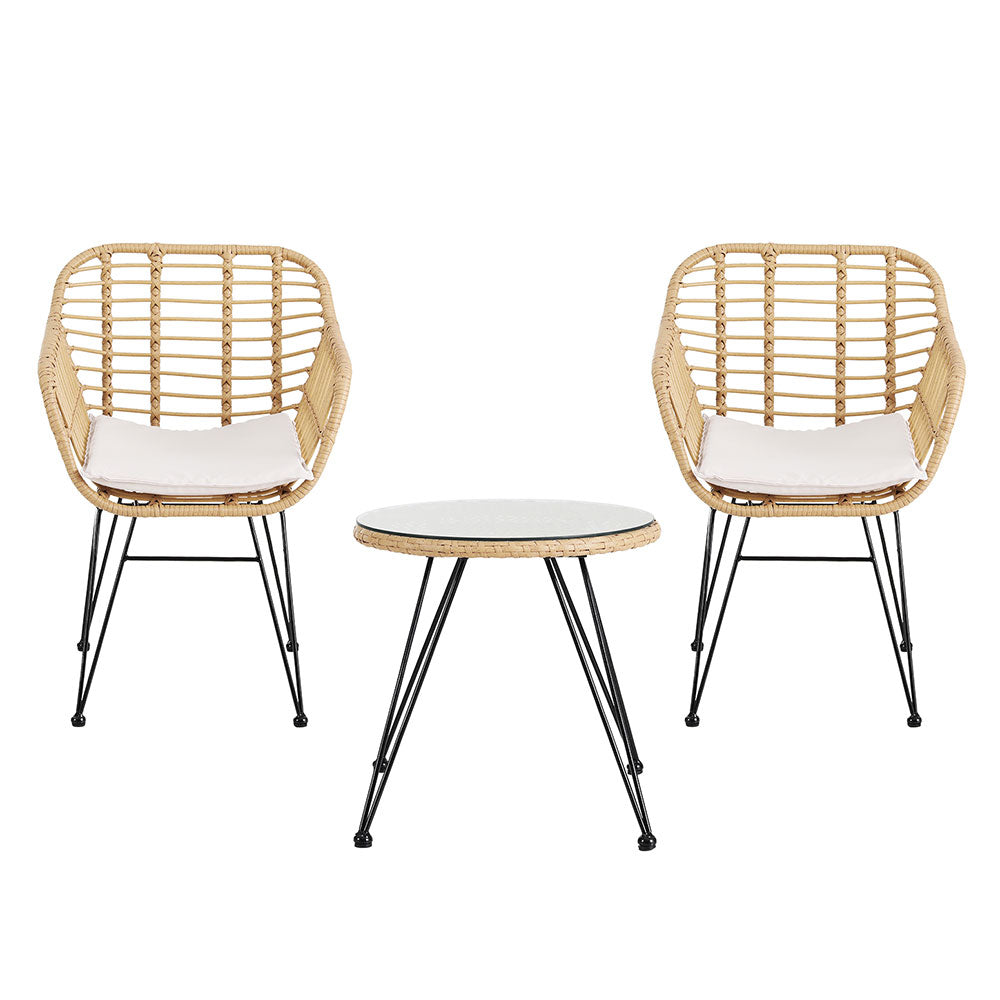 Coastal 3pc Set - Table Chairs & Cushions