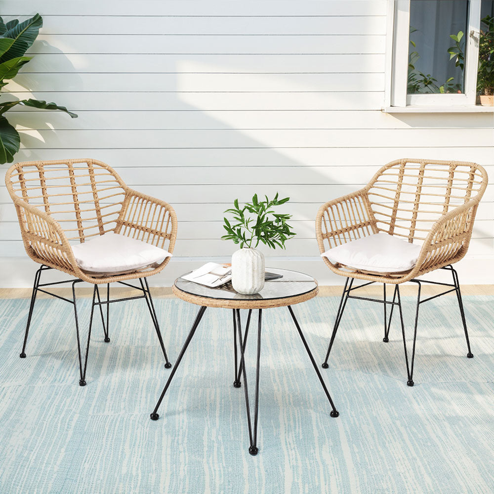 Coastal 3pc Set - Table Chairs & Cushions